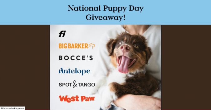 Bocce's BakeryNational Puppy Day Giveaway